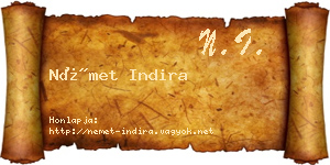 Német Indira névjegykártya
